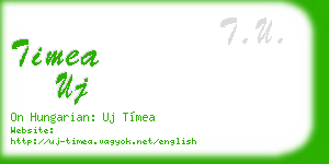 timea uj business card